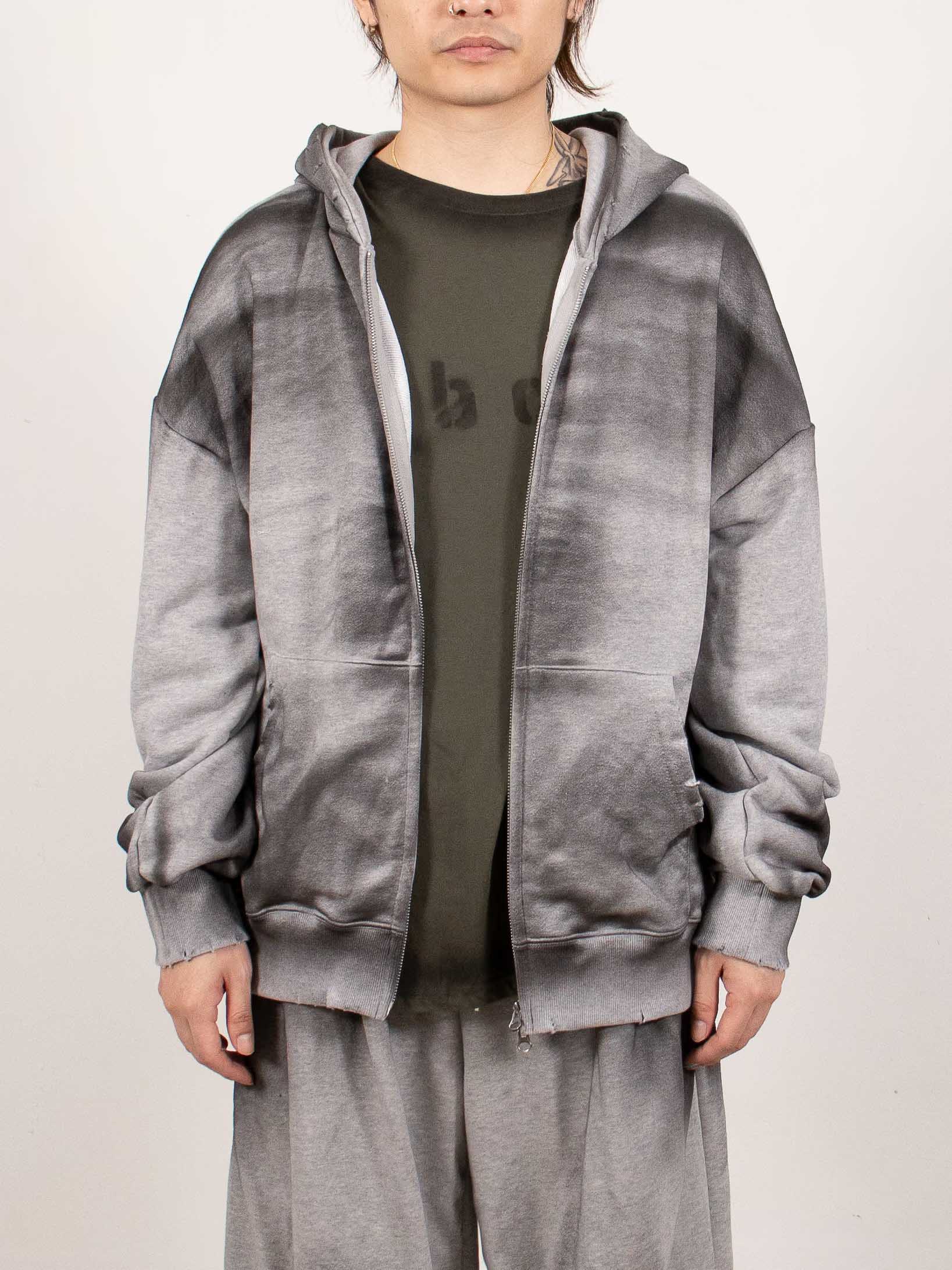 Gray Dirty Dye Chalk Hoodie