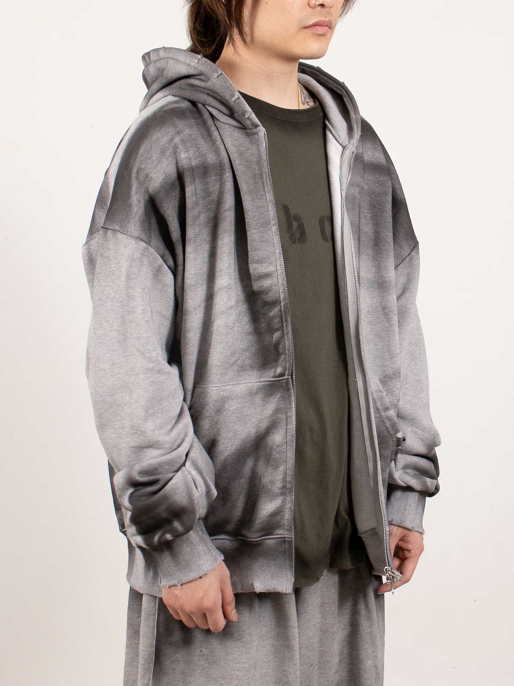 Gray Dirty Dye Chalk Hoodie