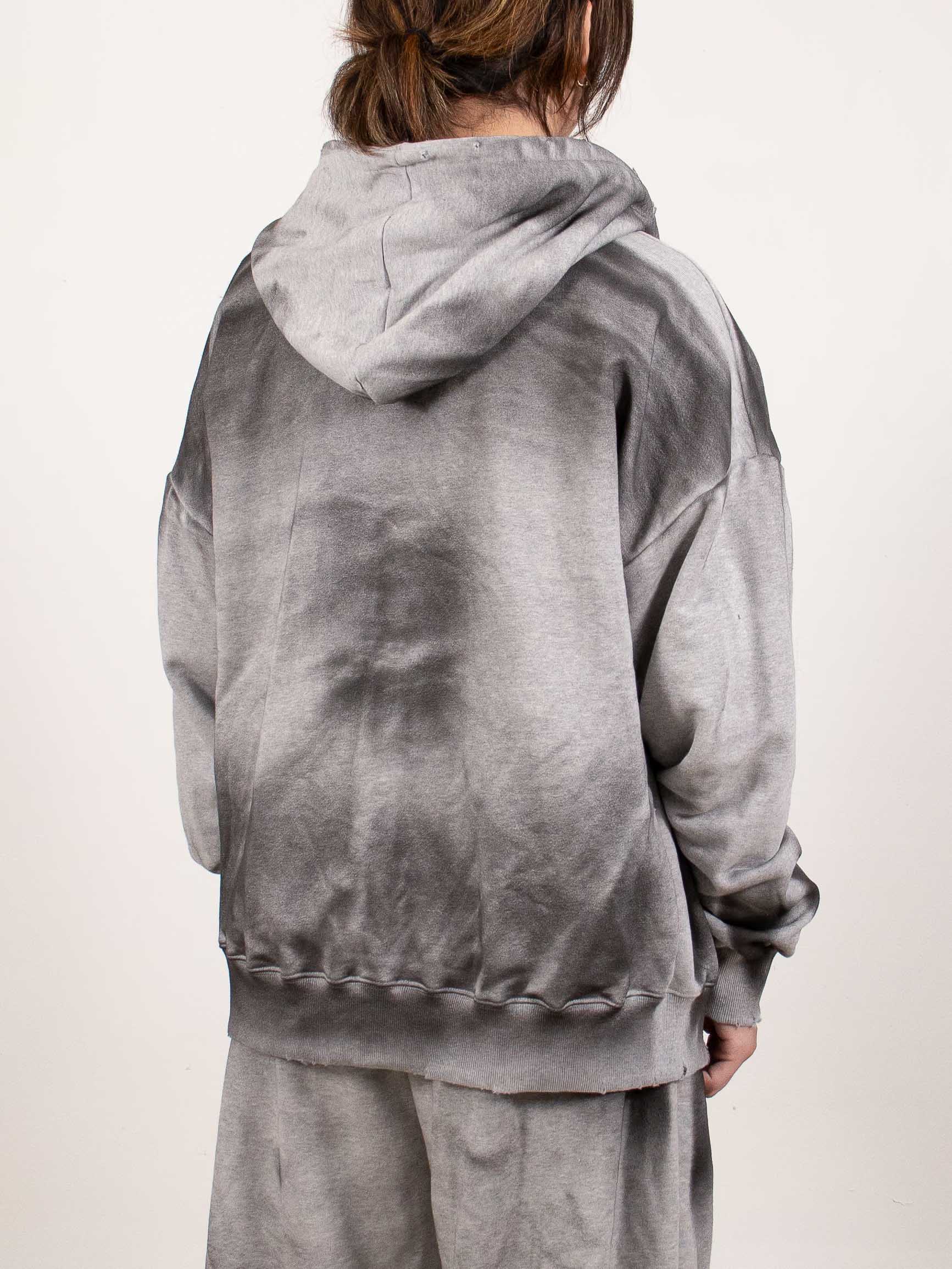 Gray Dirty Dye Chalk Hoodie