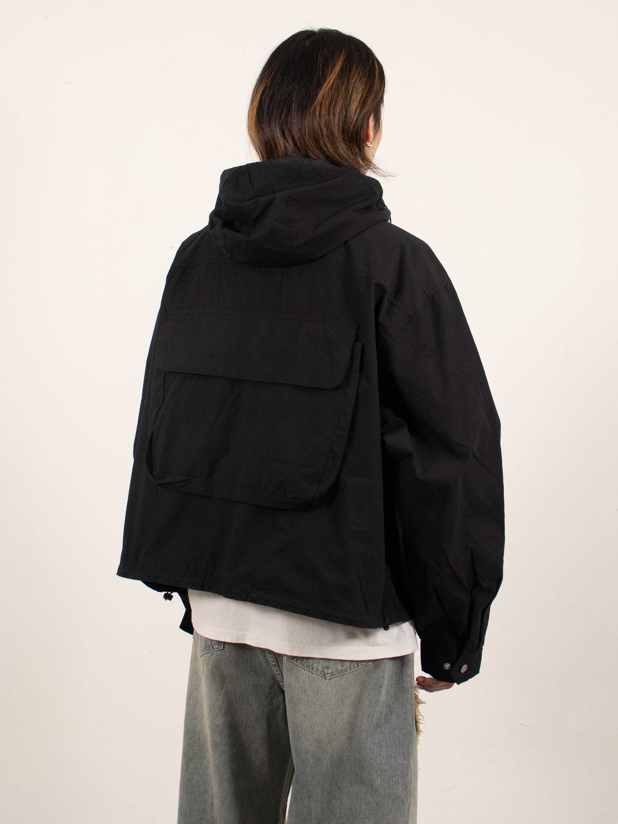 Black Utility Hooded Jacket
