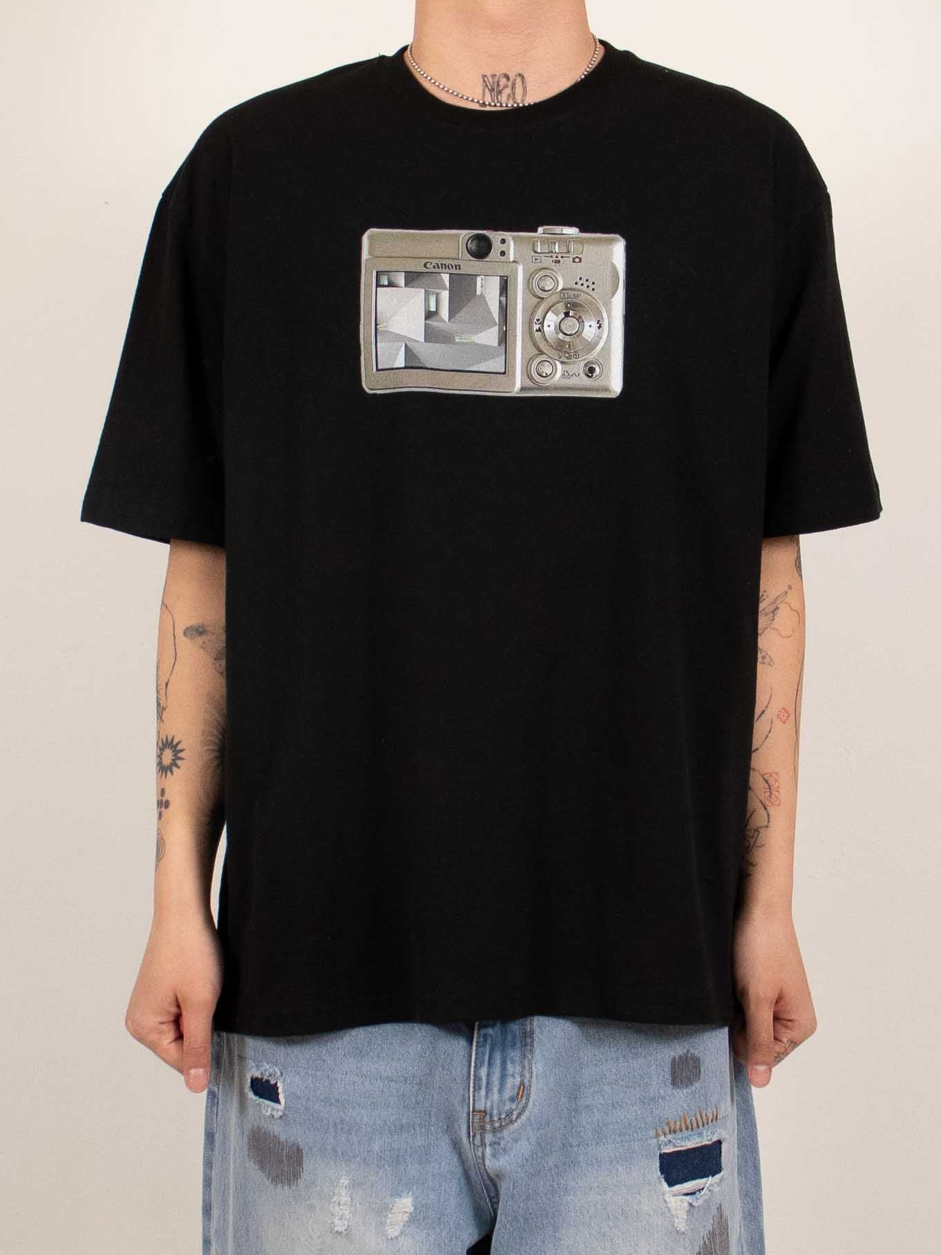 Black Retro Camera Graphic Tee