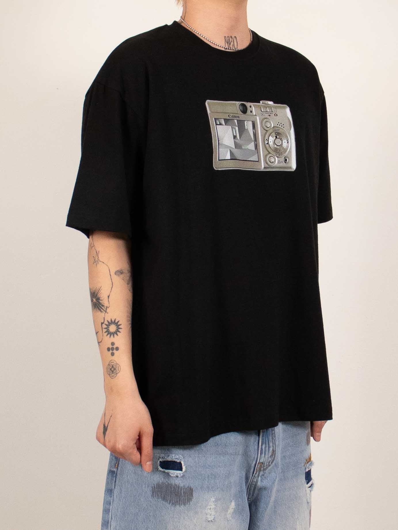 Black Retro Camera Graphic Tee