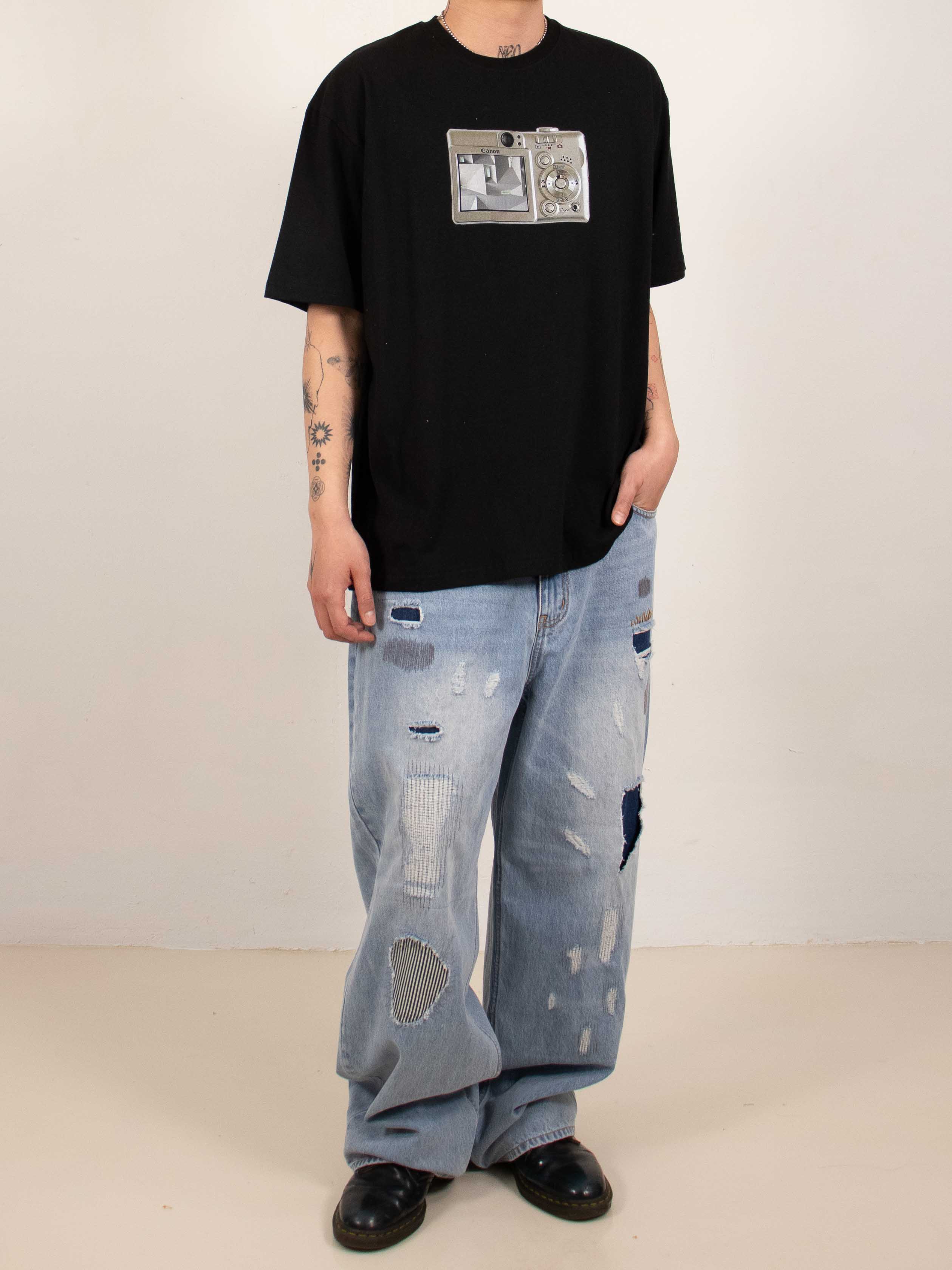 Black Retro Camera Graphic Tee