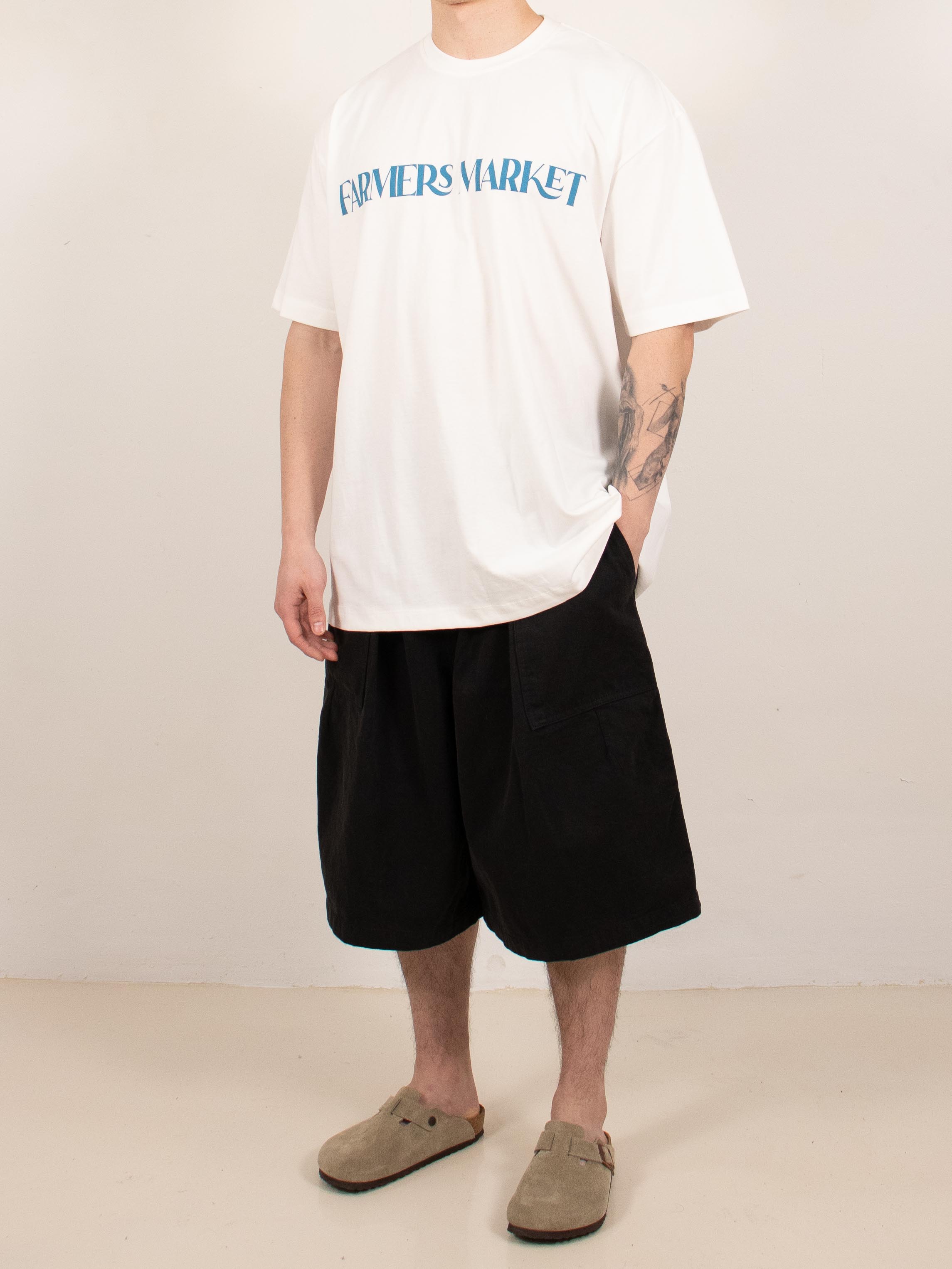 White Farmers Market Graphic T-Shirt