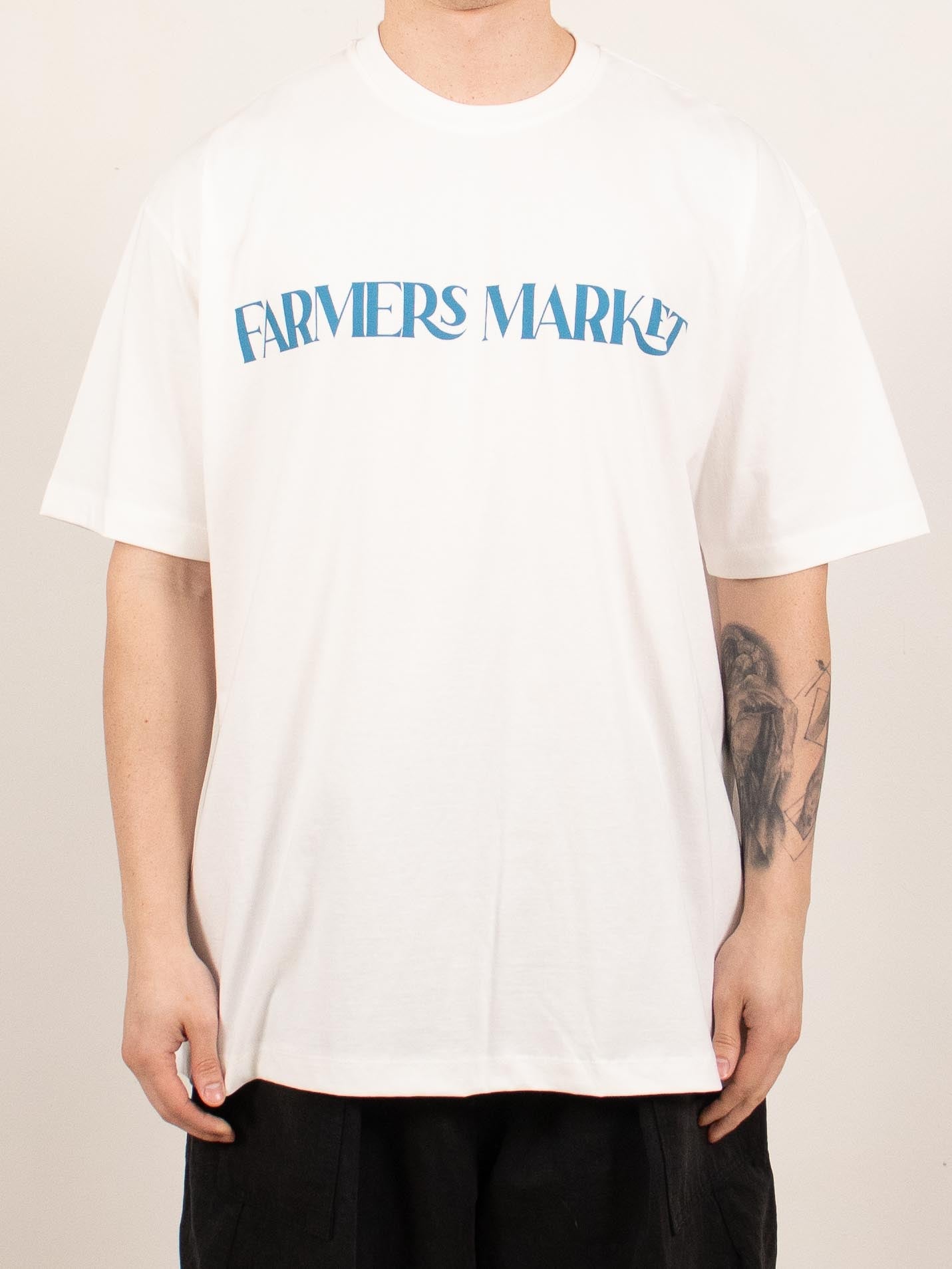 White Farmers Market Graphic T-Shirt