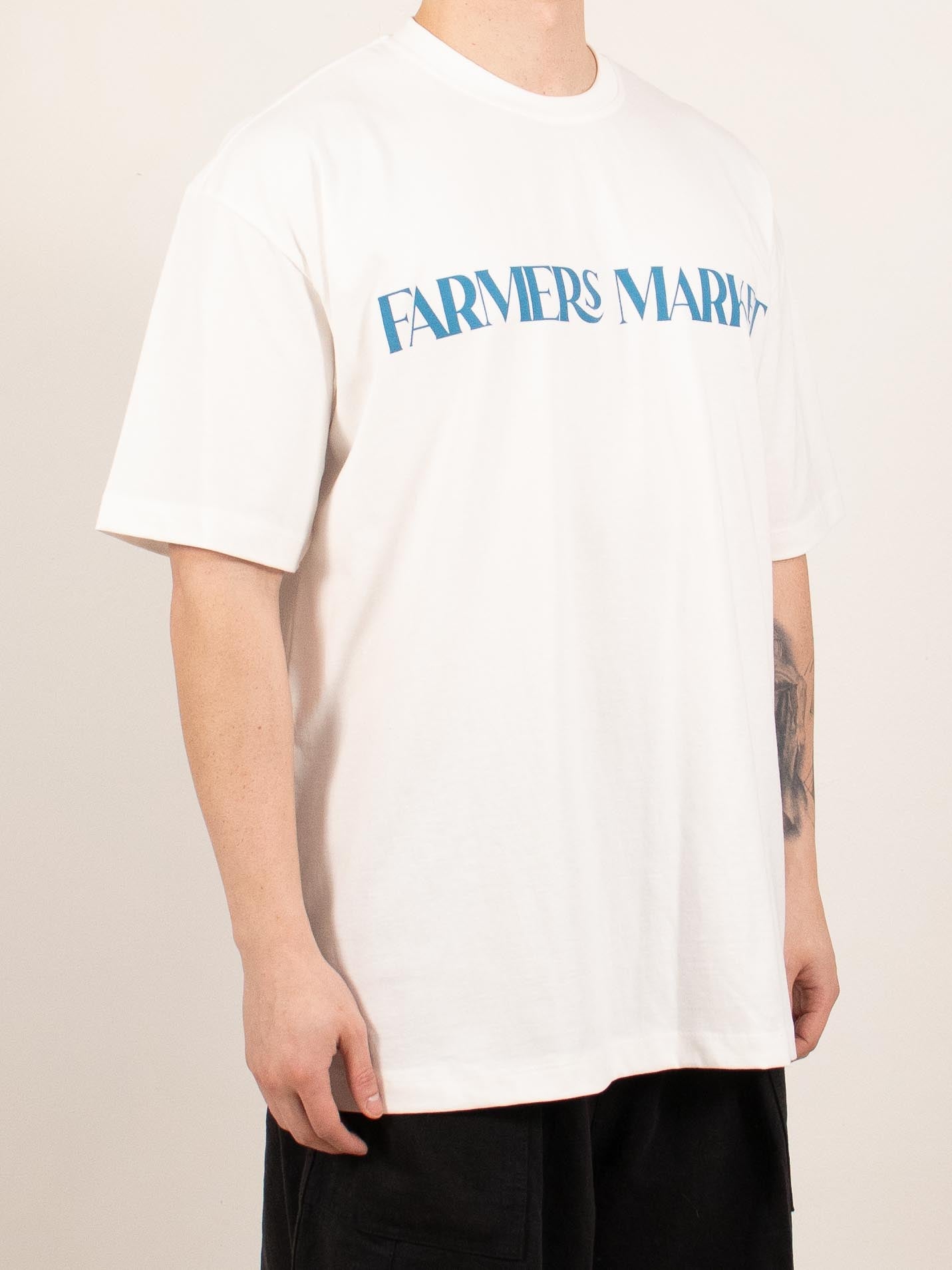 White Farmers Market Graphic T-Shirt